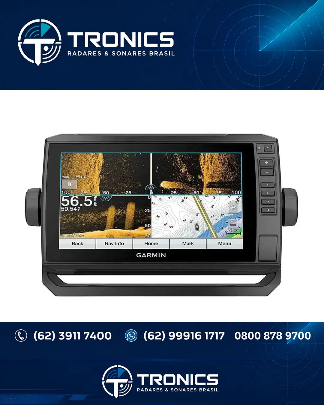 ASSISTÊNCIA SONAR E ECOSSONDA GARMIN ECHOMAP UHD SANTA CATARINA
