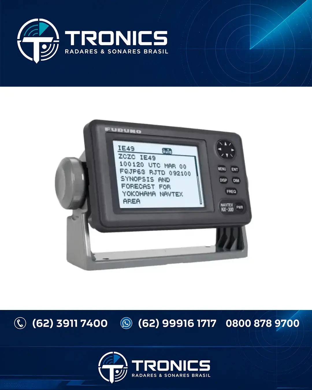 ASSISTÊNCIA FURUNO NAVTEX NX 900 GOIANIA