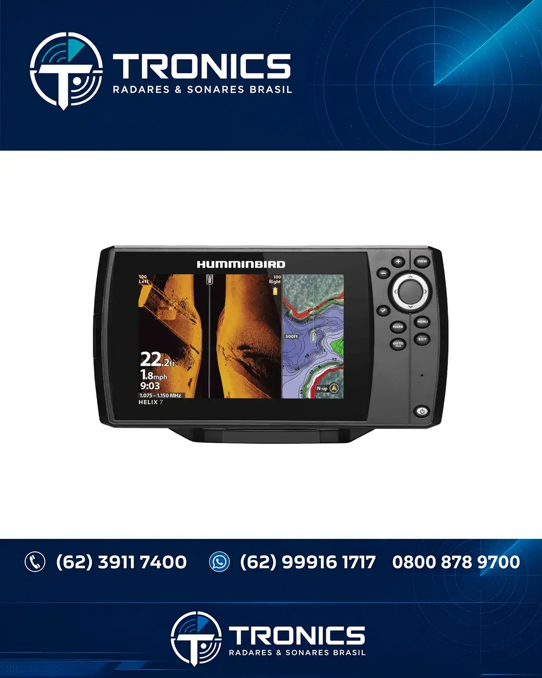 ASSISTÊNCIA HUMMINBIRD HELIX 7 SANTOS