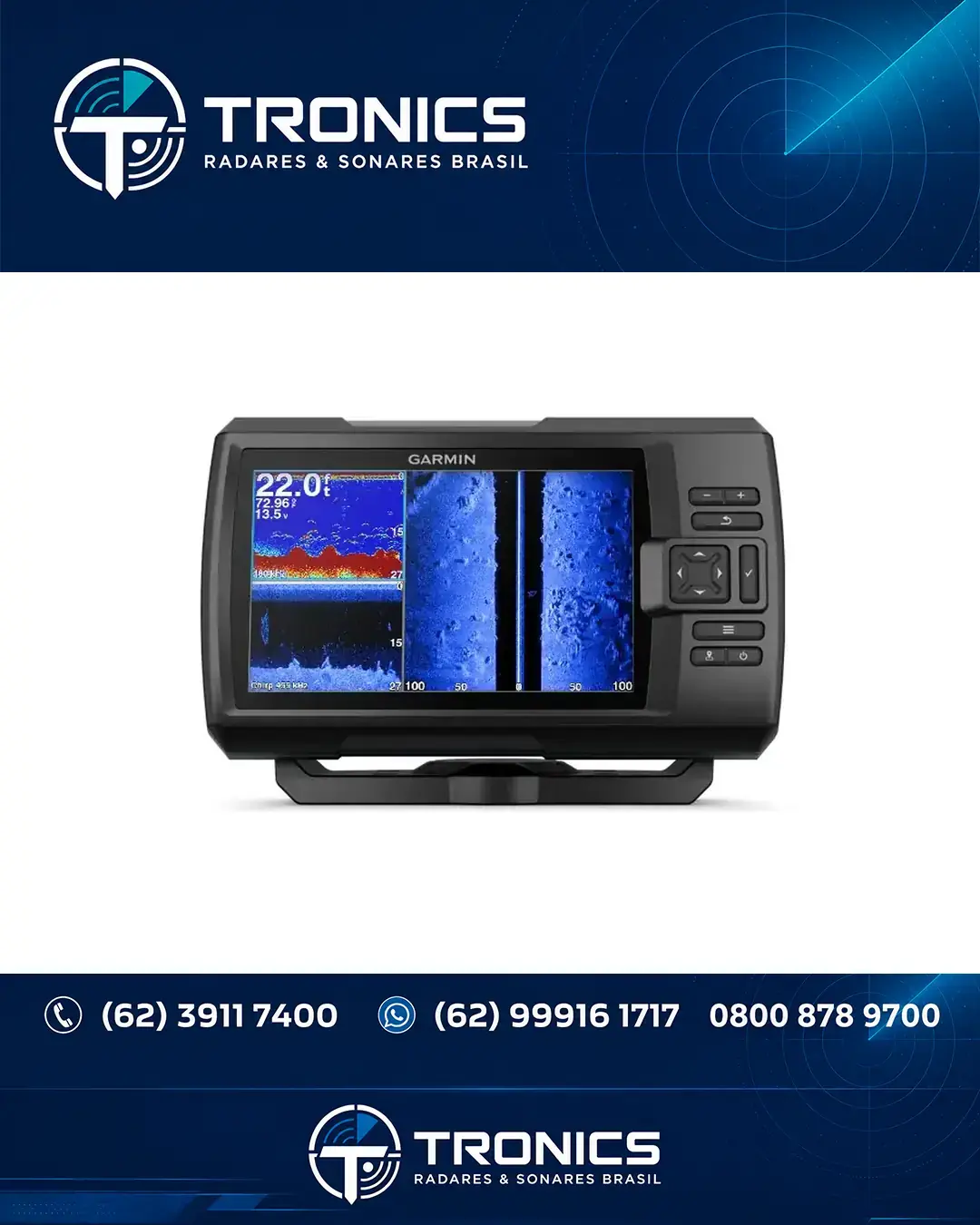 ASSISTÊNCIA SONAR E ECOSSONDA GARMIN STRIKER VIVID 7SV SANTA CATARINA