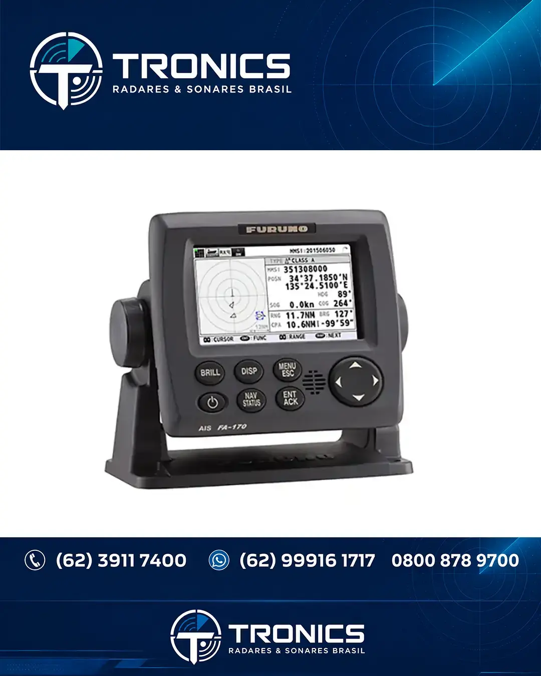 ASSISTÊNCIA TÉCNICA COMUNICACAO E GMDSS FURUNO FA 170 RIO DE JANEIRO