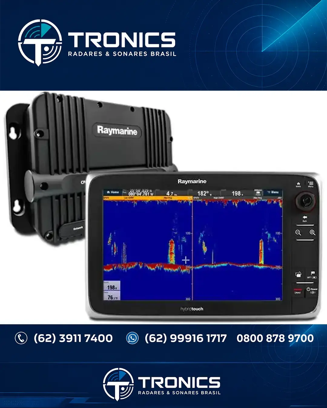 REPAROS TÉCNICA EM SONAR E ECOSSONDA RAYMARINE CP470 SÃO PAULO
