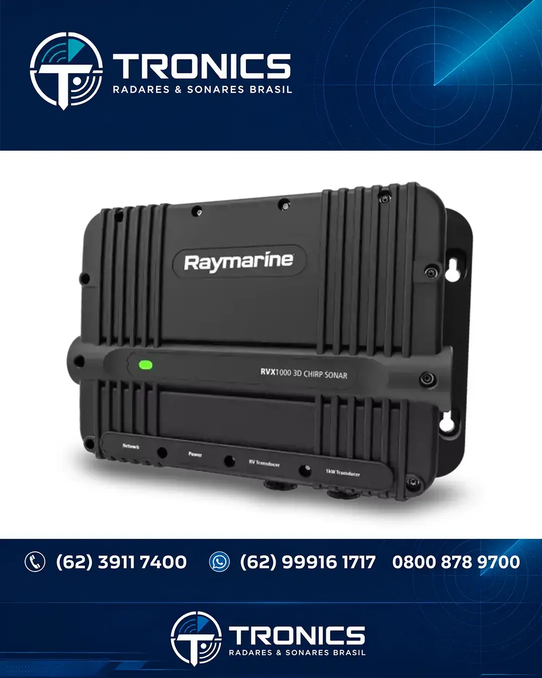REPAROS TÉCNICA EM SONAR E ECOSSONDA RAYMARINE RVX1000 BRASÍLIA