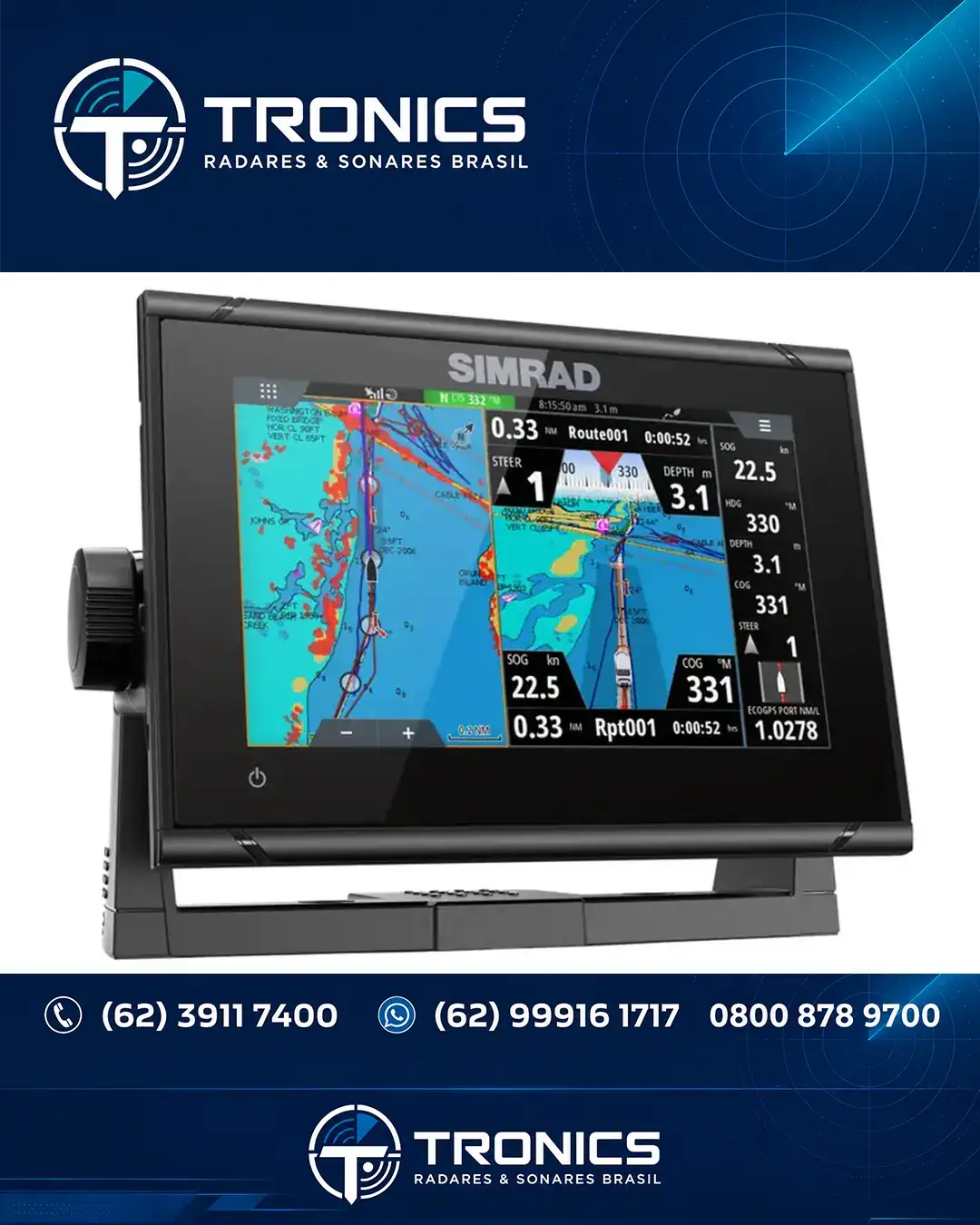 REPAROS TÉCNICA EM SONAR E ECOSSONDA SIMRAD FS70 FLORIANÓPOLIS